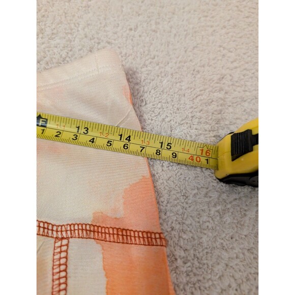 One World Maxi Women's Boho Orange Watercolor Multicolor Lined Skirt Size S - Picture 7 of 9